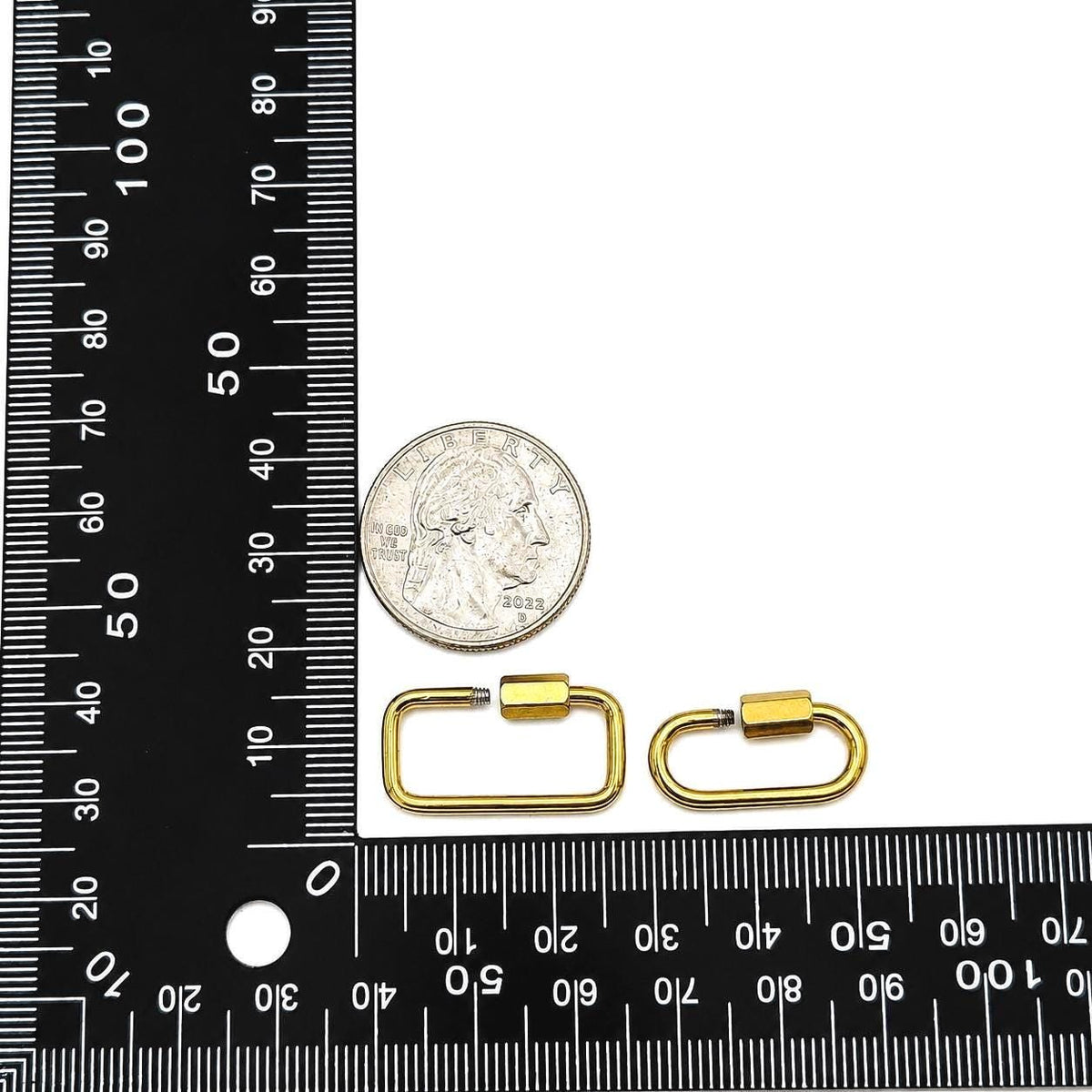 Gold screw fastener clasps for bag making, jewelry repair, and keychain supplies