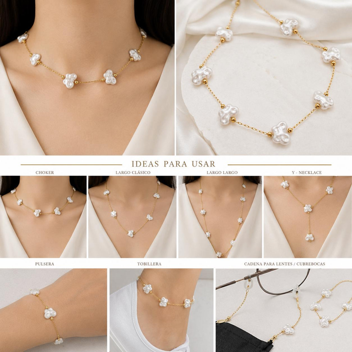 Decorative pearl butterfly chain for romantic necklaces, boutique jewelry, and DIY craft projects