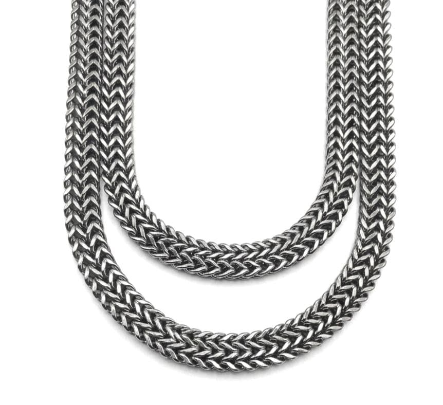 Silver Stainless Steel Braided Chain by Yard and roll, Chain for Jewelry Making, Necklace Bracelet Bag Chain, Craft Supply