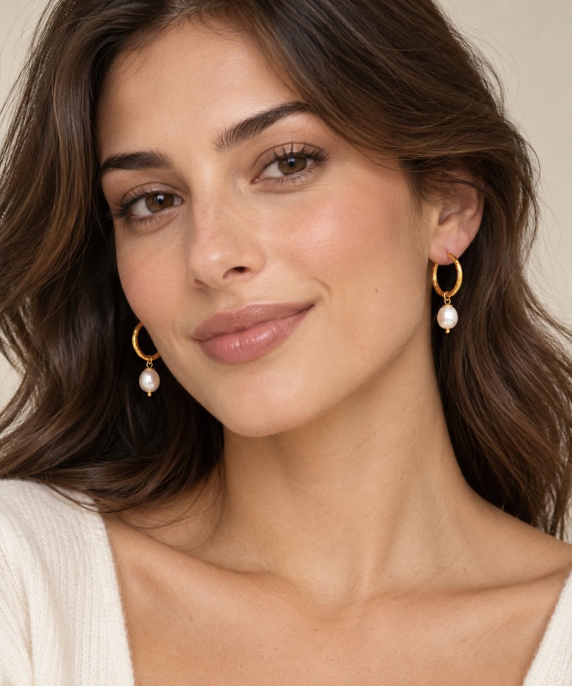 Stainless Steel Hammered Hoop Earrings, Gold & Silver Textured Heggie Hoops, Hypoallergenic Earrings, Jewelry Making Supplies