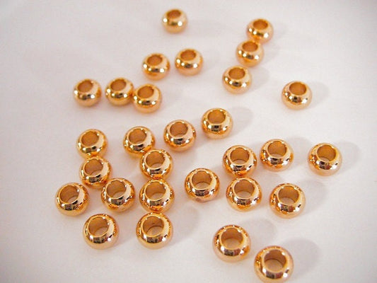 6x4mm Gold Filled EP Roundel Spacer Plain Bead, GF5403 jewelry making supplies
