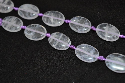 12x15mm Crystal Clear Quartz Line Stone Beads jewelry making supplies