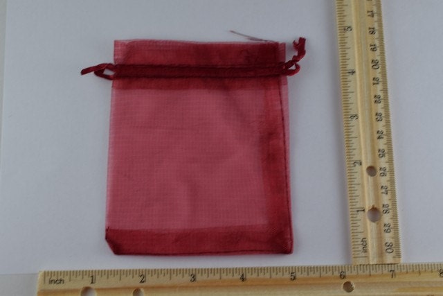 12 Organza Jewelry Gift Bags 3x4 for Jewelry, Party Wedding Favors,Colors jewelry making supplies - detail image 5