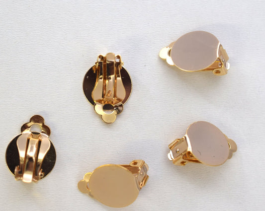 18K Gold Filled Clip on Earring Finding Size 19x15x9mm/18x10x5mm, 18K Gold Filled Finding, For Jewelry Making GF9082/GF908...