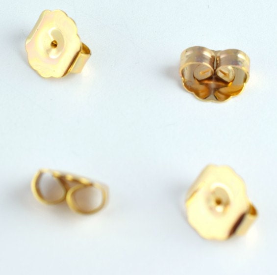 Earnut Earring Backing Findings 18K Gold Filled Size 9x4mm GF9123 jewelry making supplies