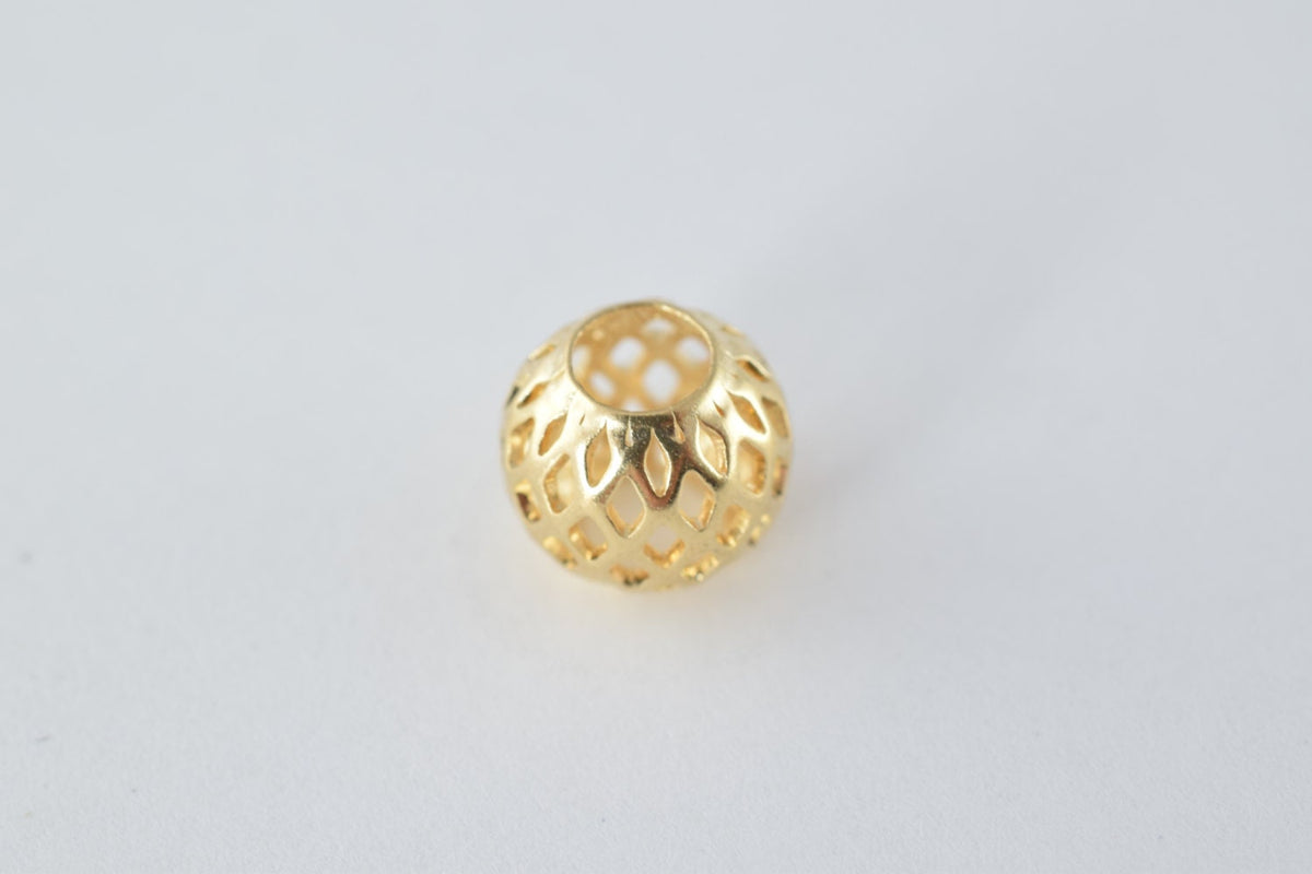 Gold Filled Look, EP Diamond Cut Round Bead 18k sizes 4MM & 10MM jewelry making supplies - detail image 3