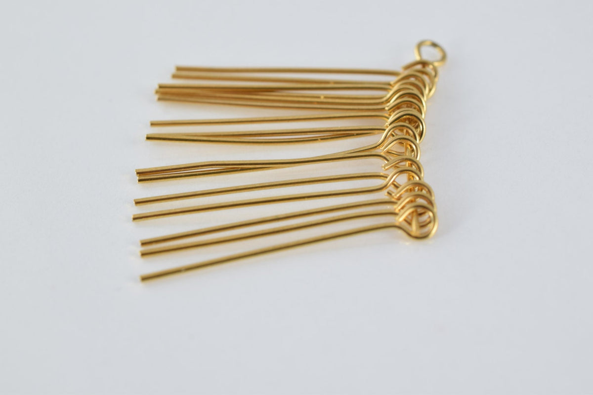 1" Inch Eye Pin Gold Filled 18k 25mm thickness 1mm GF6203 jewelry making supplies - detail image 4