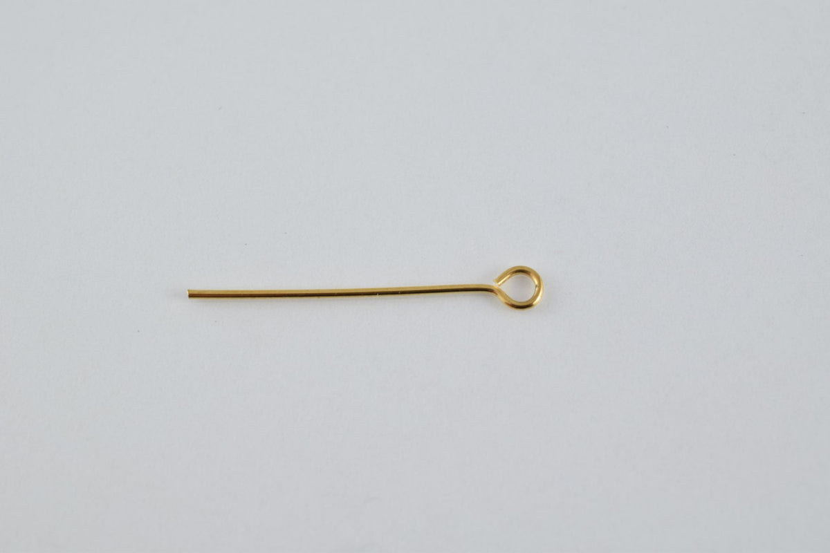 1" Inch Eye Pin Gold Filled 18k 25mm thickness 1mm GF6203 jewelry making supplies - detail image 5