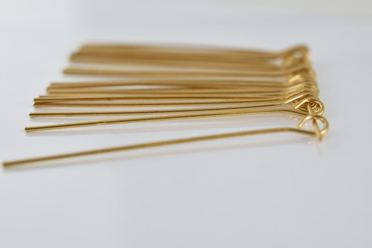 1.25" Inch Eye Pin Gold Filled 18k  thickness 1mm GF6204 jewelry making supplies - detail image 4
