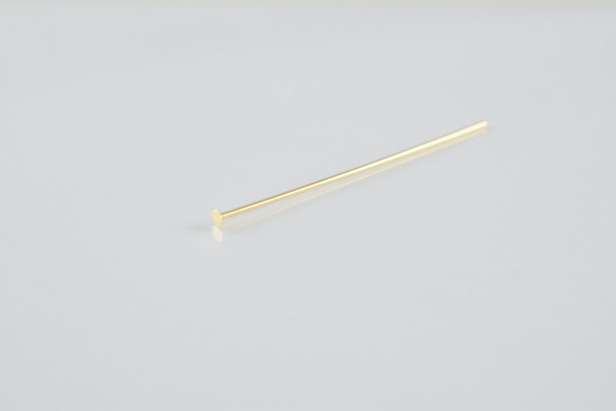 2" Inch Flat Head Pin Gold Filled Look, EP 14k thickness 1mm  GF6109 jewelry making supplies