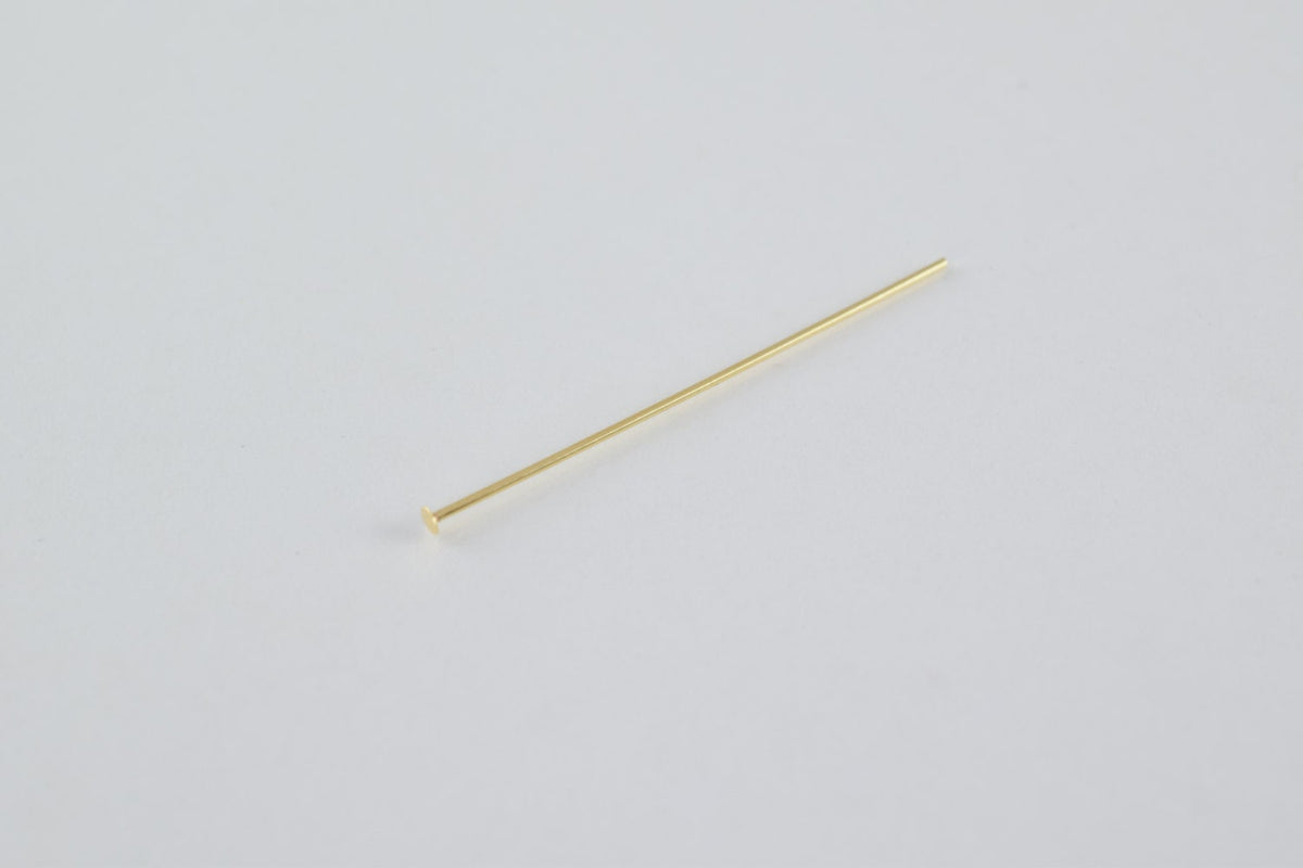 1.5" Inch Flat Head Pin Gold Filled 14k 36mm thickness 1mm GF6107 jewelry making supplies - detail image 2