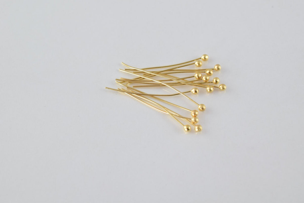 1" Inch Round Head Pin Gold Filled EP 14k 25mm thickness 1mm GF6003 jewelry making supplies - detail image 6