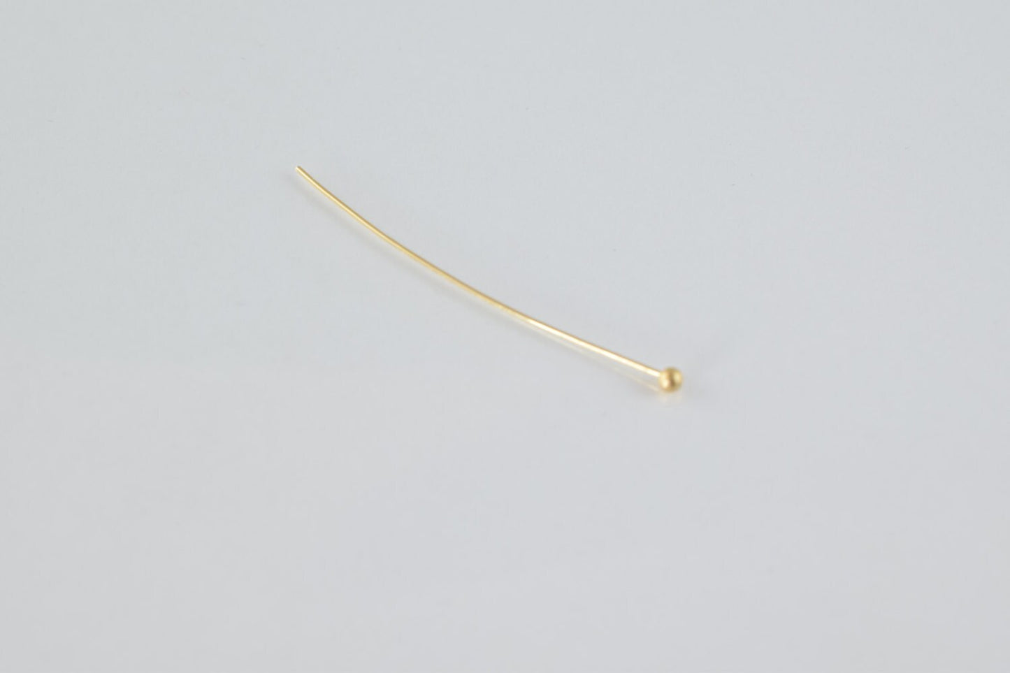 1 1/2" Inch Round Head Pin Gold Filled EP 18k thickness 1mm Ball Size 2mm GF6006 jewelry making supplies - detail image 3