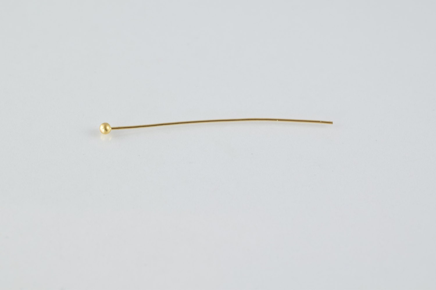 1 1/2" Inch Round Head Pin Gold Filled EP 18k thickness 1mm Ball Size 2mm GF6006 jewelry making supplies - detail image 5