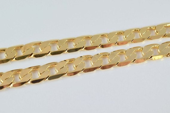 18K as Gold Filled* Chain 23" Inch CG123 Size 11x2mm jewelry making supplies - detail image 4