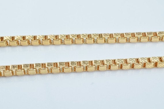 Pinky 18K as Gold Filled* Box Chain 17.5" Inch, 18K as Gold Filled* Chain Finding, For Jewelry Making CG38 jewelry making...
