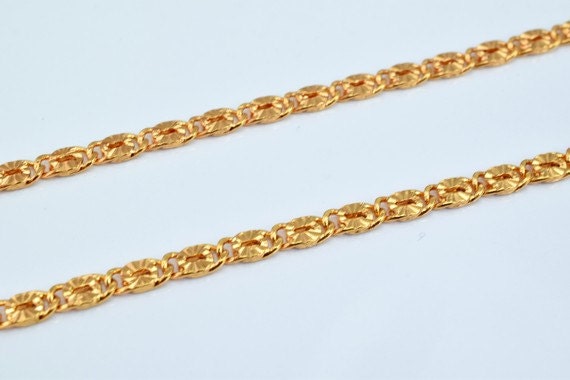 18K as Gold Filled* Chain 16.5" Inch Square Cg37 jewelry making supplies - detail image 3