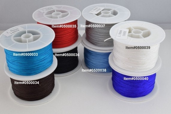 Nylon Cord Knot Shamballa Macrame Bead Beading Size 1mm Thread Cord jewelry making supplies - detail image 2