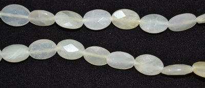Faceted Light Yellow Quartz Gemstone Oval Beads Stone Beads jewelry making supplies