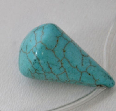Oval Turquoise Tear  Drop Stone Beads, Sold by 1 strand  15pcs, 11x30mm, 50.8grams/pk jewelry making supplies