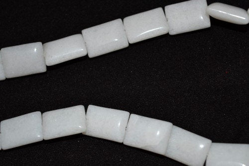 Square Agate White Agate  Rectangle Beads, Sold by 1 strand of 22pcs, 11x14mm,1mm hole opening jewelry making supplies