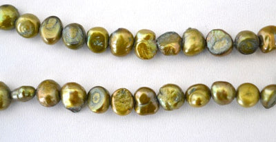 Freshwater Dyed Olive Pearl Beads, Mixed Sizes Pearl Beads, 1mm hole opening, 32grams/pk, Olive Dyed Pearls, Pearls jewelr...