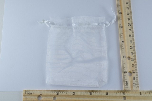12 Organza Jewelry Gift Bags 3x4 for Jewelry, Party Wedding Favors,Colors jewelry making supplies - detail image 3