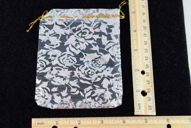 3x4 Organza Roses Gift Bags, Multi Color Bags, Sold by 1 Dozen Party Favors, jewelry making supplies - detail image 3