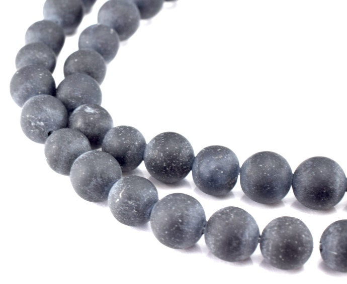 Matte Dusty Onyx Round Gemstone Beads 4.5mm/6.3mm/8.2mm/10.3mm/12.5mm/14.4mm loose gemstone,birthstone for Jewelry Making...