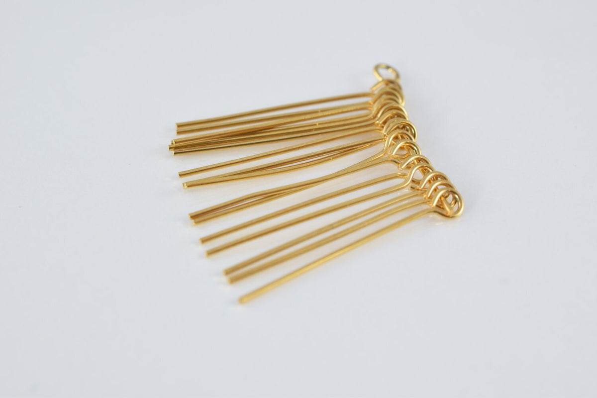 1" Inch Eye Pin Gold Filled 18k 25mm thickness 1mm GF6203 jewelry making supplies - detail image 3