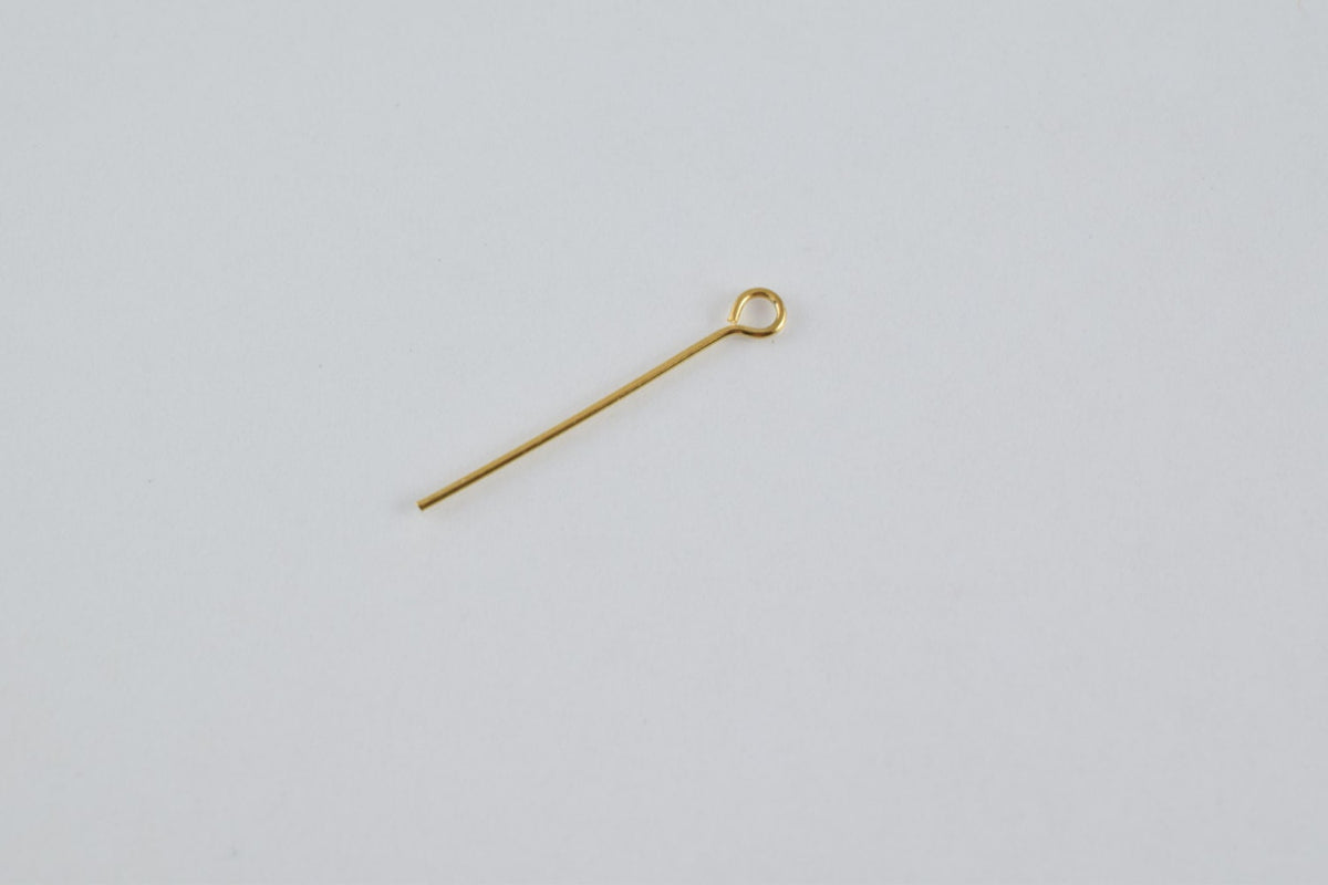 1" Inch Eye Pin Gold Filled 18k 25mm thickness 1mm GF6203 jewelry making supplies - detail image 2