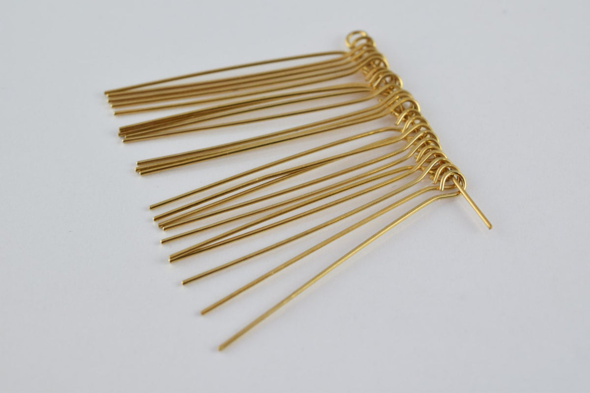 1.25" Inch Eye Pin Gold Filled 18k  thickness 1mm GF6204 jewelry making supplies - detail image 5