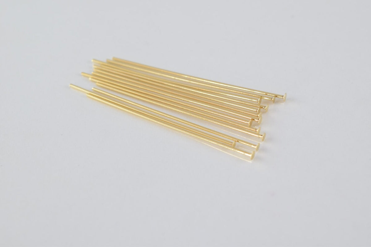 1.5" Inch Flat Head Pin Gold Filled 14k 36mm thickness 1mm GF6107 jewelry making supplies - detail image 3
