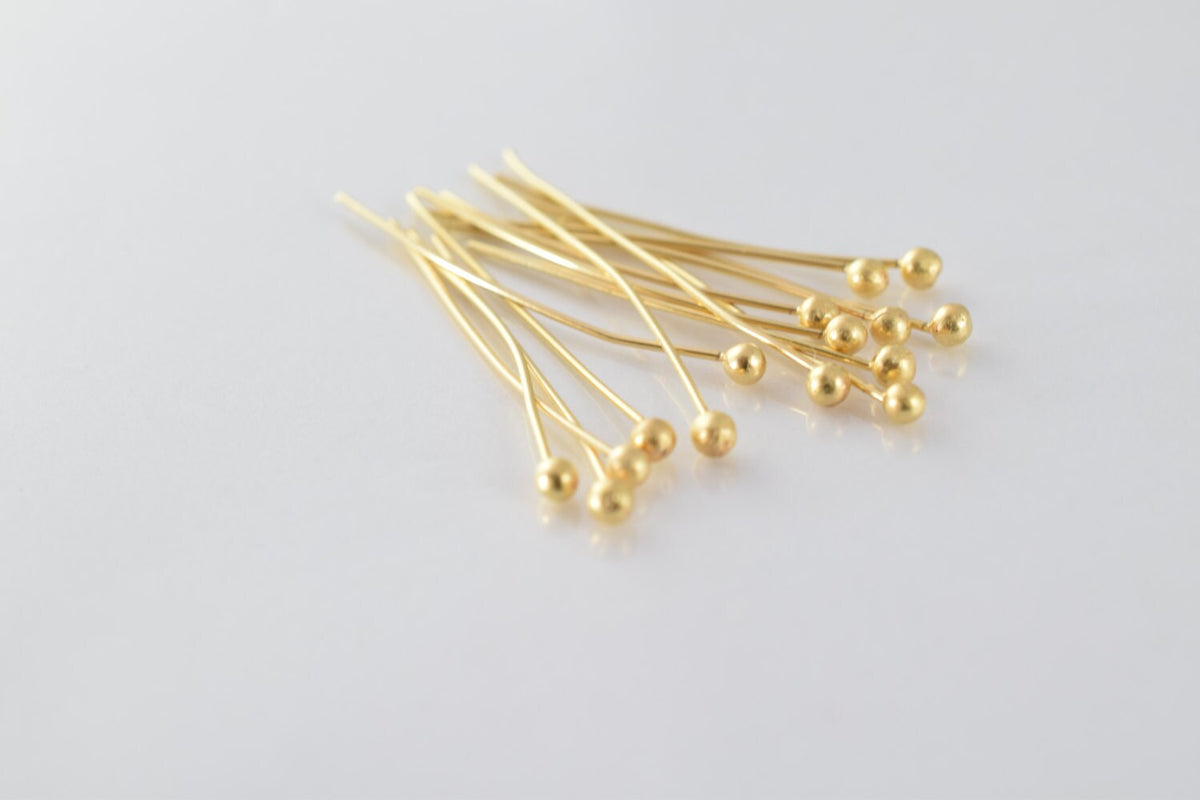 1" Inch Round Head Pin Gold Filled EP 14k 25mm thickness 1mm GF6003 jewelry making supplies - detail image 2