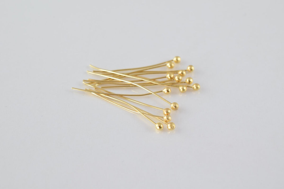 1" Inch Round Head Pin Gold Filled EP 14k 25mm thickness 1mm GF6003 jewelry making supplies - detail image 4