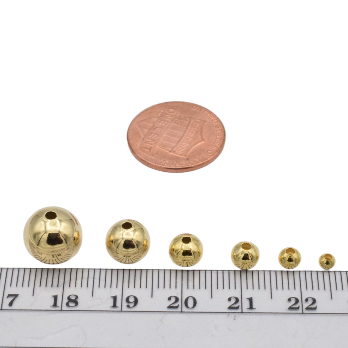 Gold Filled Look, 14k Plain Beads for jewelry making sizes: 3mm 10mm EP Durable finish jewelry making supplies - detail im...