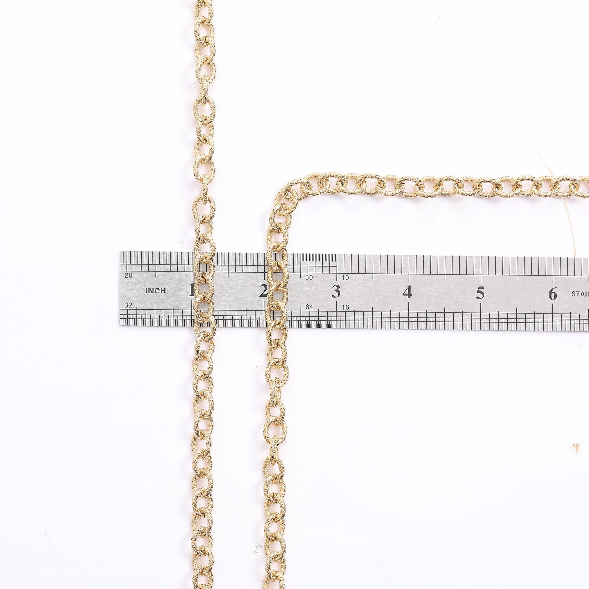 9mm Gold Plated chain cable chain/oval link chain 18k Gold Plated chain diamond cut findings sold by foot for jewelry making gfc089