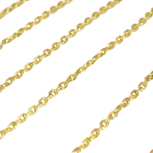1.10 mm Cable Gold plated Chain 18K GFC063 Sold by Foot