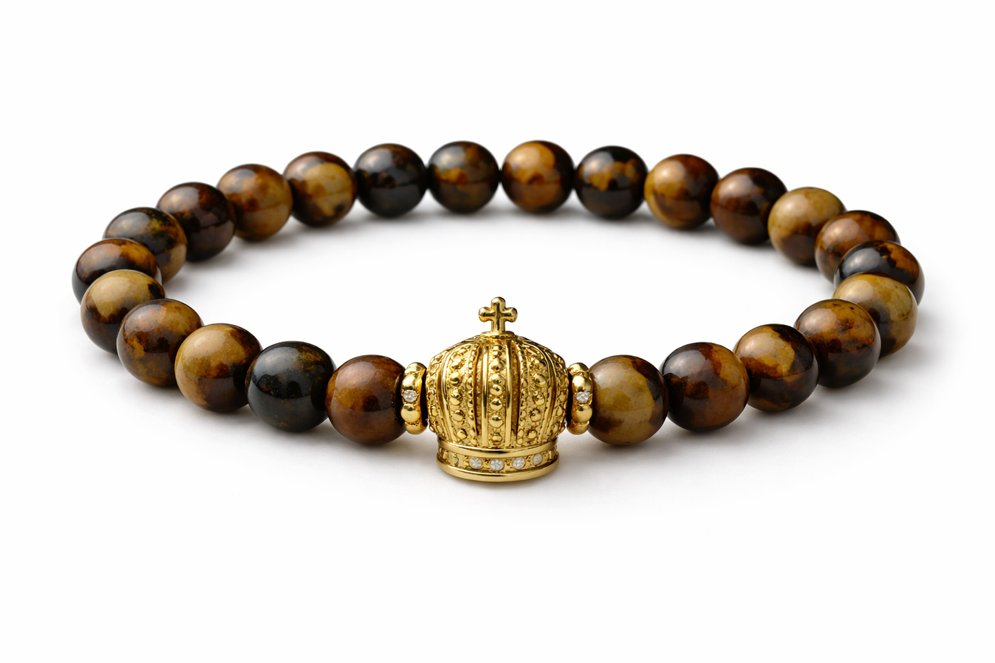 Stainless Steel Skull Beads – Gold Crown Beads & Gothic Jewelry Charms Spacer