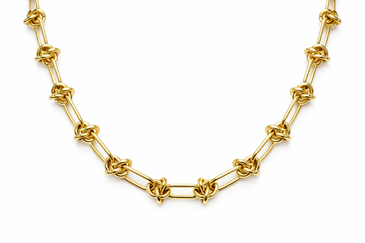 Chunky Chain Necklace – Gold Plated & Silver Stainless Steel Chain by Yard