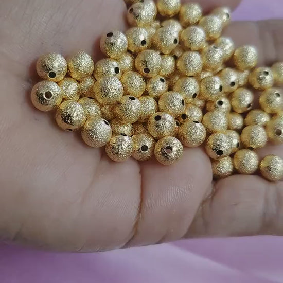 Gold Filled Alternative EP Stardust Beads - Jewelry Making Findings - Tarnish Resistant, Durable Gold Electroplated,  Base