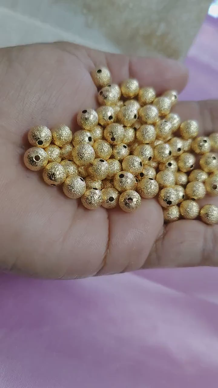 Gold Filled Alternative EP Stardust Beads - Jewelry Making Findings - Tarnish Resistant, Durable Gold Electroplated,  Base