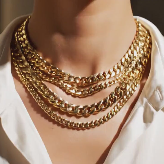 14K Gold  Curb Chain By: Warm Gold Glow - Solid  , Hypoallergenic, Custom Lengths Available for Jewelry Making