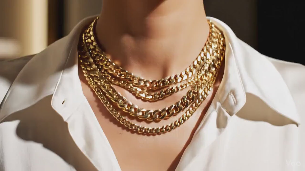 14K Gold  Curb Chain By: Warm Gold Glow - Solid  , Hypoallergenic, Custom Lengths Available for Jewelry Making