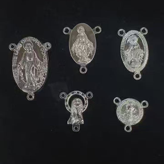 Silver Rosary Centers   Jewelry & Rosary Making Supplies | 12pcs jewelry making supplies - detail image 2