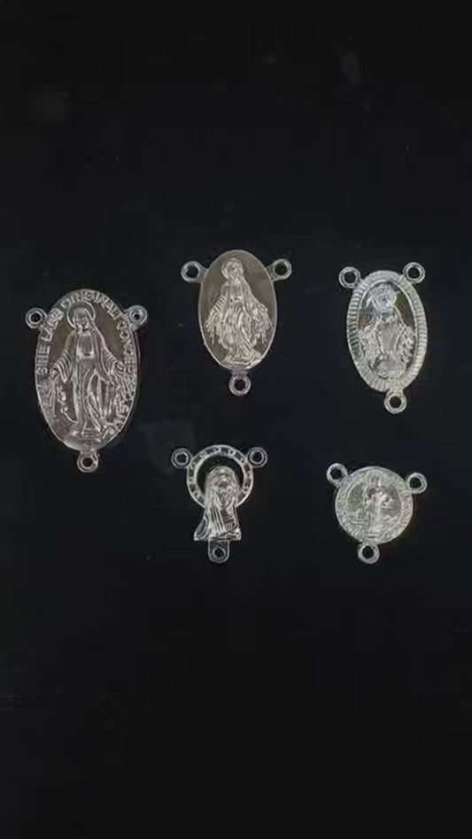 Silver Rosary Centers   Jewelry & Rosary Making Supplies | 12pcs jewelry making supplies - detail image 2