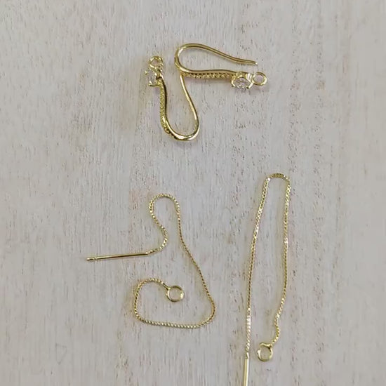 Gold Filled Alternative Earring Wires: Sleek Fishhook Threader Design - 14k Craft Wire, Comfortable Fit, DIY Jewelry Components