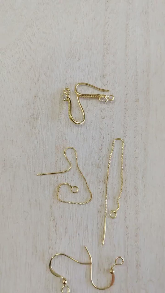 Gold Filled Alternative Earring Wires: Sleek Fishhook Threader Design - 14k Craft Wire, Comfortable Fit, DIY Jewelry Components