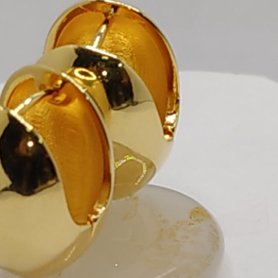 Bold Gold Filled Dome Earrings – Classic Elegance for Every Occasion jewelry making supplies - detail image 9