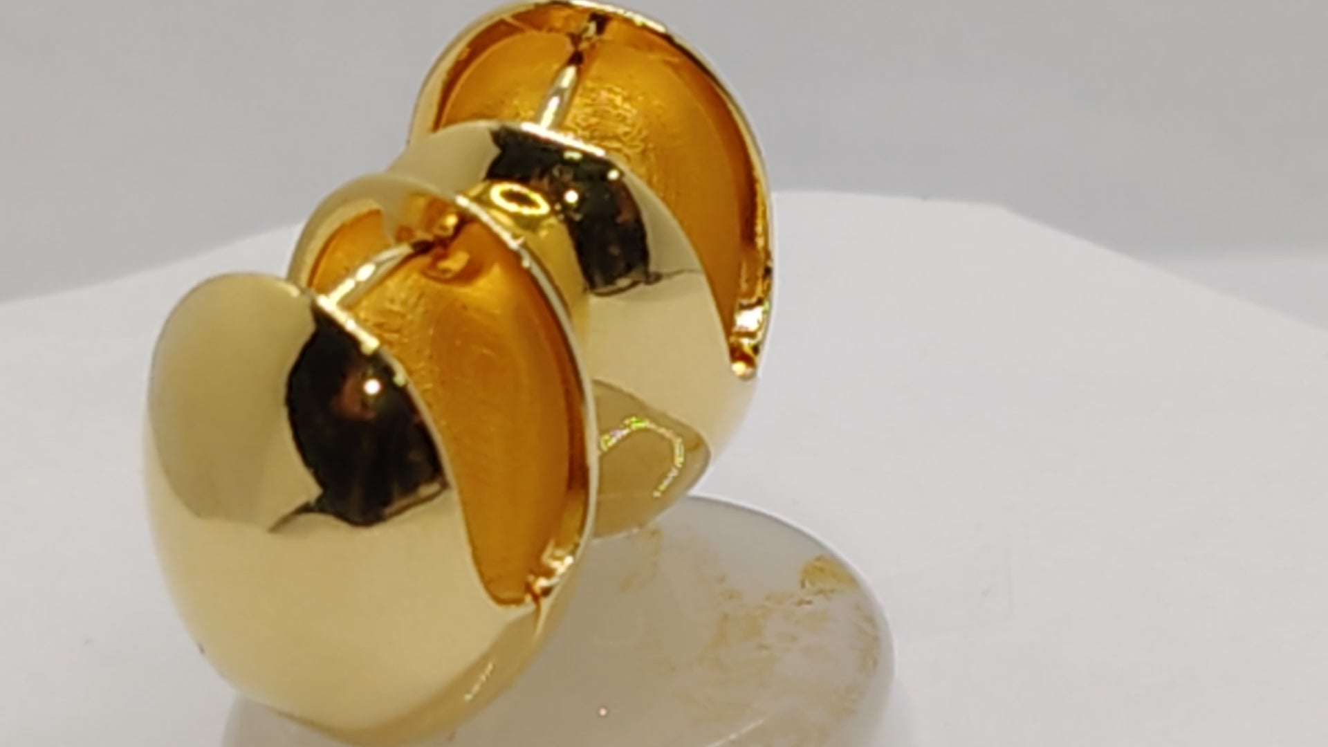 Bold Gold Filled Dome Earrings – Classic Elegance for Every Occasion jewelry making supplies - detail image 9